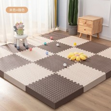 加厚拼接泡棉墊子 兒童嬰兒地板爬行墊 臥室榻榻米地墊 100片, 30*30*1.0cm【40片】無甲1,黃色+紅色, 1個