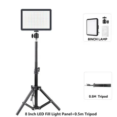 비디오 Led 라이트 사진 Selfie 디 밍이 가능한 비디오 채우기 라이트 사진 스튜디오 라이브 스트림 채우기, 05 8 Inch Kit 3