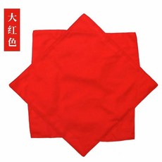 成人款紅色金絲絨加強麻紗手帕