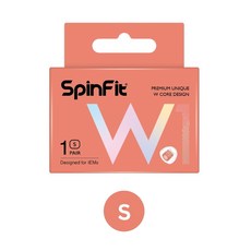 海恩數位 SpinFit W1矽膠耳塞 雙層WAVE管芯技術 包覆性強 單對獨立包裝 隔日配, 1個, S (1對)