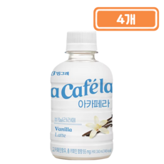빙그레 아카페라 바닐라 라떼 커피음료, 240ml, 4개