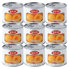 알쿠니아 황도 복숭아 통조림, 200g, 9개