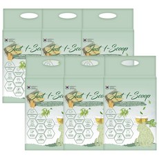 한삽뚝딱 고양이 두부모래 8L 1.5mm 극세사입자 고운입자 진공포장, 녹차향, 6개