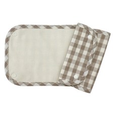 해피코튼 파스텔 아기띠 침받이 에르고 포그내 호환 침패드 안전벨트 커버, 파스텔체크 브라운, 1개