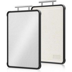 스테인리스 스틸 도마 주방용 양면 식품 등급 순수 316/PP 육류용 주스 그루브 포함 식기세척기 사용 가능 (40.6 x 27.9cm(16 11인치))_115472, stainless steel color_115472