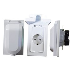욕실 베란다 방수 방적 덮개형 매입 1구 콘센트 누전방지 안전 1