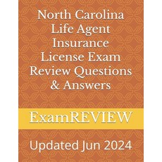 (영문도서) North Carolina Life Agent Insurance License Exam Review Questions & Answers Paperback, Independently Published, English, 9798328013499
