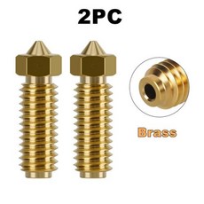 Anycubic Kobra 3 깍지 황동 경화 강철 3D 프린터 노즐 Anycubic Kobra 3 콤보 Kobra3 용 0.2 0.4 0.6 0.8 1.0mm, 2PC Brass