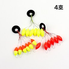 멈춤 발포찌 멈춤고무 내장 학꽁치 낚시찌 SP78-T, 투톤4호, 1세트, 4호