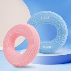 위드마스터 쎈손 실리콘 악력기 (단계별 2종 세트), 1세트, 말랑핑크+하늘블루