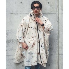 KiU 405-294 抽象潑墨 第二代成人日常斗篷雨衣 內側TPU防水膜 耐水壓10000mm H2O, 1個