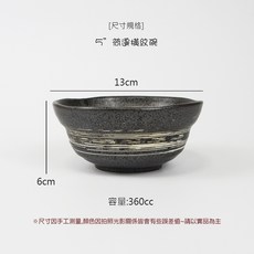 ZERO原點 荷邊橫紋碗 陶瓷麵碗 湯碗, 1個, 5吋 荷邊橫紋碗