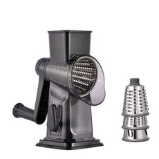 多功能手搖滾筒切菜器 家用廚房蔬菜刨絲器 實用切片器, 升級款189-透明灰, 1個