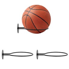 3피스 농구 벽 마운트 아이언 홀더 매칭 나사 포함 볼 보관 축구 랙 디스플레이 스포츠 액세서리 정리용102780, 3피스 농구 벽 마운트, 아이언 홀더, 매칭 나사 포함