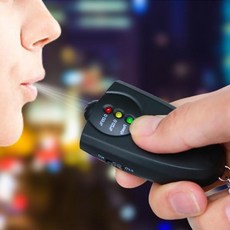 몰티레어 셀프 음주측정기 휴대용 알콜 농도 측정기 과음방지 후레쉬내장 차량용, 색상, 음주측정기-열쇠고리형