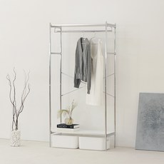 상도가구 어반크롬 드레스룸 행거 스탠드 옷걸이 낮은 미니 옷장
