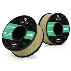 마이크로 로프 1.18mm 50m 스풀 브레이디드 로프 공예 및 DIY - 최대 45kg, 홀리 과카몰리