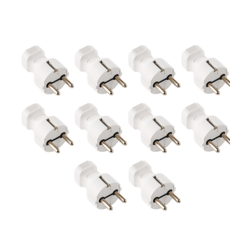 KDT 국산 일자형 접지 플러그 16A 250V (10개입), 1세트, 화이트, 7cm