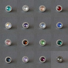 13mm 여성 의류 강아지 리폼 블라우스 셔츠 고급 보석 단추, 1-크리스탈, 1개