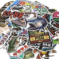 즐낚 방수 피싱스티커 낚시스티커, 피싱스티커65, 1세트