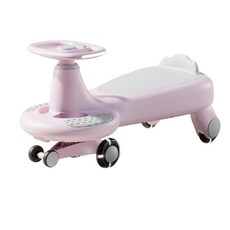 兒童扭扭車 1-3歲 靜音防側翻 玩具拖斗, 浪漫粉高階版 燈光音樂, 1個