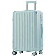 時尚豎條紋輕巧行李箱，靜音萬向輪，多層收納空間，海量空間