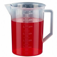 싱글레이드 튼튼한 PP 비커, 3000ml, 1개