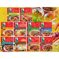 말레이시아 인스턴트 소스 7종 막논야 커리락사 똠얌 페이스트 Mak Nyonya 200g x 2개, 치킨튀김 x 2