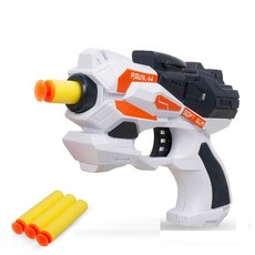 부드러운 탄환이 포함된 어린이용 미니 리볼버 장난감, 1개