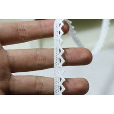 참보부상 작은뾰족이 3색 토숀 레이스 원단 의류 부자재 마스크 스트랩 걸이 DIY, 1개, 화이트