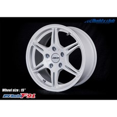 Buddy Club P-1 Racing F91 15吋鋁圈, 1個, ET+35 5/114.3冠軍白