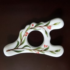 꿈의공방 도자기 괄사 / 완전 시원한 손마사지기 / 핸드페인팅 셀프 마사지 붓기제거 셀프관리 리프팅 엄마 선물, 빨강, 1개