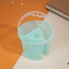 위드스타 4칸 분리형 칸막이 미술 회화 수채화 물감 물통, 파스텔 그린