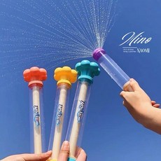 夏日花朵造型煙花水槍 抽拉式超長射程 沙灘水戰神器, 夢幻紫, 1個