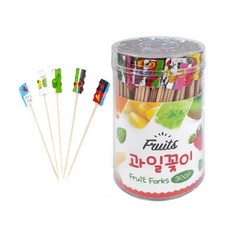 나무 과일 꽂이 300P (원형) 11cm l 꼬지 자작나무, 1개, 300개입