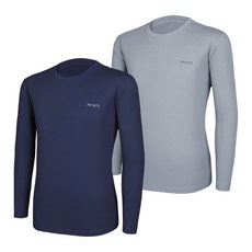 [이지바이] (1+1) 남성 긴팔 라운드 티셔츠_쾌속건조 기능성 쿨 긴팔티