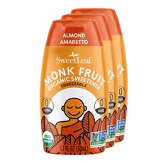 스위트리프 몽크 프루트 스위트너 스퀴저블 아몬드 아마레토, 3개, 50ml