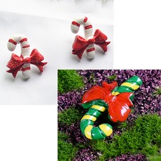 시민경제생활연구원(주) 크리스마스 지팡이 미니어처 파츠 트리장식 소품 조경 가구, 레드 지팡이