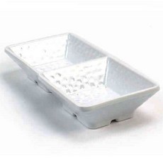 멜라민종지 간장 초장 그릇 양념종지 2구 흰색 14.6cm dok+27994uB