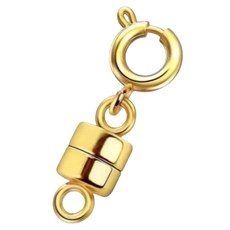 작아진 팔찌 자석 연장 고리 19mm 1개입 금색 스틸 악세사리 확장 부속품, 1개