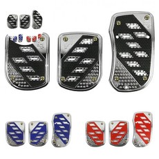 차량용품 자동차 메탈 튜닝페달 스틱 클러치 브레이크 악셀 3P, 블랙