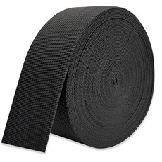 5.1cm(2인치) 다크 그레이 웨빙 스트랩 11.9m(12야드) 너비의 튼튼한 폴리프로필렌 백팩 가방 잔디 의자 교체용 시트 벨트 실내 공예 DIY용 가구 타이, 5.1cm(2인치) 다크 그레이 웨빙 스트랩, 11.9