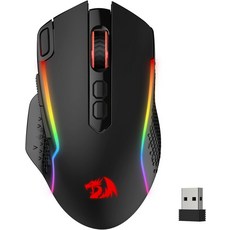 레드라곤 M810 프로 무선 게이밍 마우스 10000 DPI 유선무선 게이머 마우스래피드 파이어 키 포함 8개의 매크로 버튼 45시간 신뢰할 수 있는 전원 용량 및, Black, M810 PRO