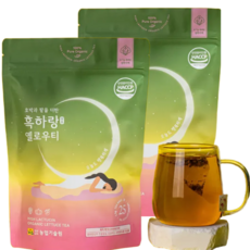 유기농 흑하랑 상추차 옐로우 티백, 2개, 25개입, 1.5g