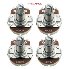 FLEOR 4pcs 풀 사이즈 냄비 긴 샤프트 기타 전위차계 A500K, 08 4PCS A500K