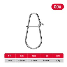 釣友俱樂部 路亞 葫蘆形別針 增強連接器 假餌 葫蘆形八字環 快速別扣轉環配件, 00#別針,100枚, 1個