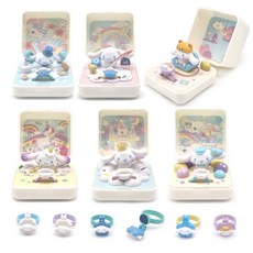 산리오 시나모롤 피규어 링박스 색변환 반지 생일선물