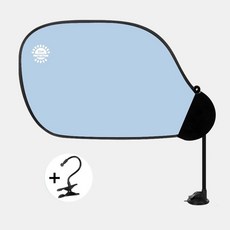 차량용 햇빛가리개 흡착식 클립추가 사무실 캐노피, 블루, 1개