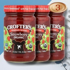 크로프터스 오가닉 프리미엄 스트로베리 딸기 잼 쨈 스프레드 468g 3병