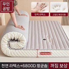 얇은토퍼 메모리폼토퍼 매트리스 메모리폼 저상형, 와플-패션 그레이-두께 6cm